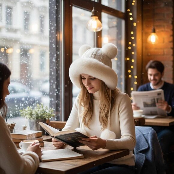Women Naibai 2Winter Sherpa Beanie Hats Knit Ear Flaps Peruvian Cover Ears main image 8